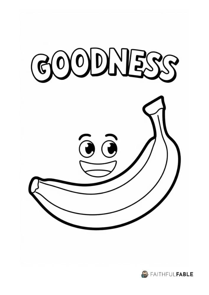 Fruit of the Spirit Coloring Pages 7 Goodness coloring page