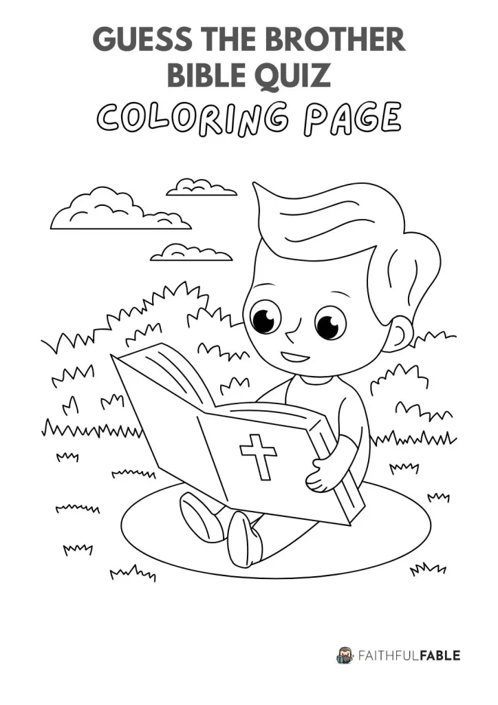Guess The Brother Bible Quiz Coloring Page 1
