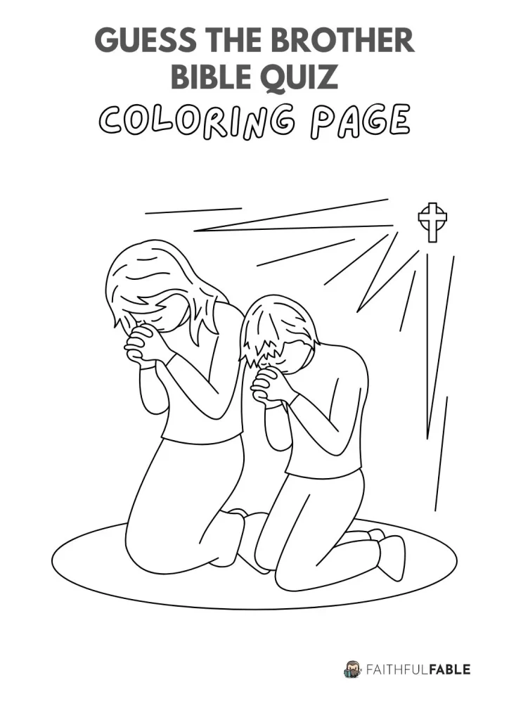 Guess The Brother Bible Quiz Coloring Page 2
