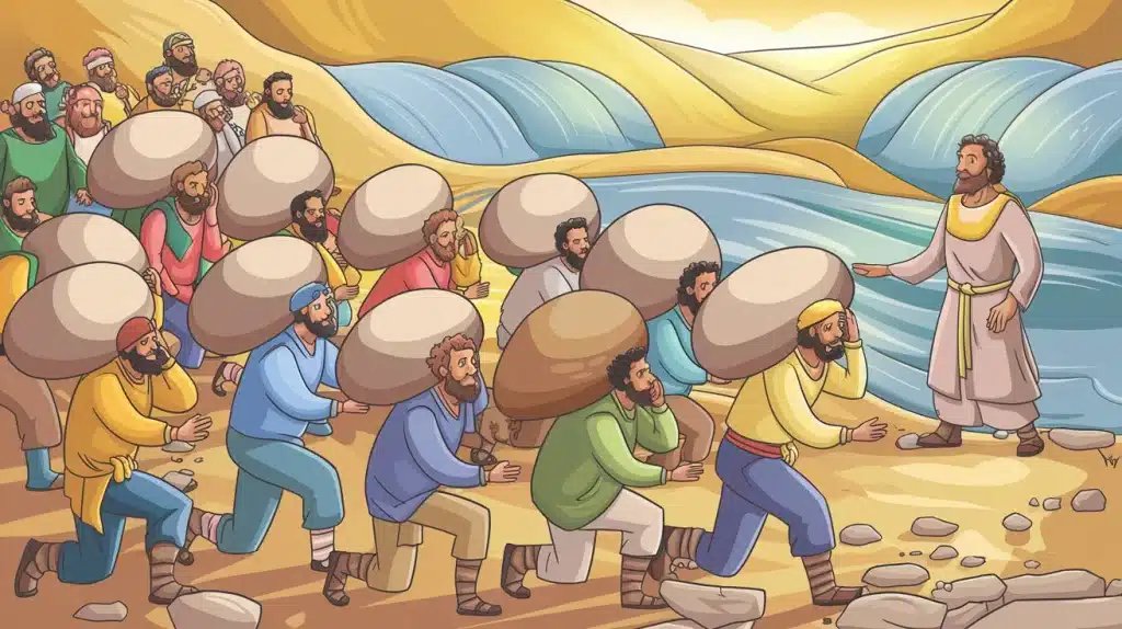 Joshua and the Israelites cross the Jordan River 4 Joshua and the Israelites crossing the Jordan River 1