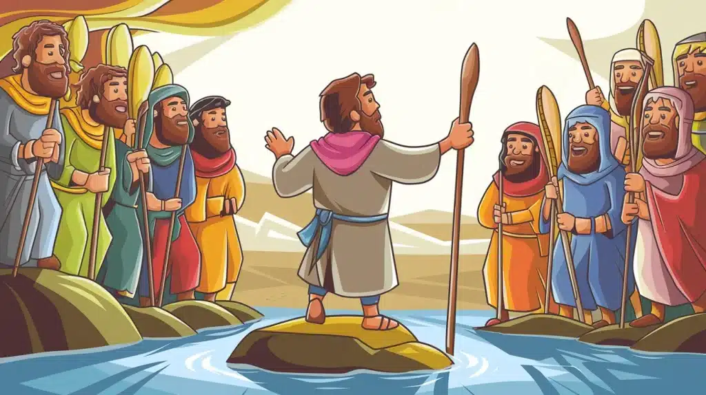 Joshua and the Israelites cross the Jordan River 2 Joshua and the Israelites crossing the Jordan River 3