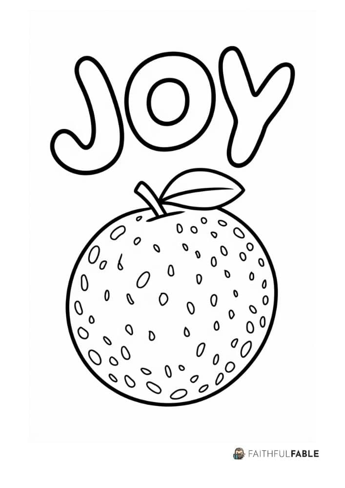 Fruit of the Spirit Coloring Pages 3 Joy coloring page