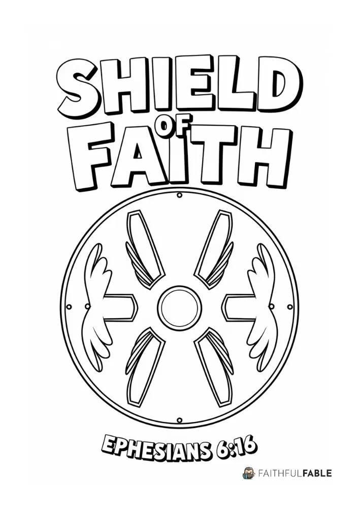 6 Armor of God Coloring Pages 5 Shield of Faith Coloring Page