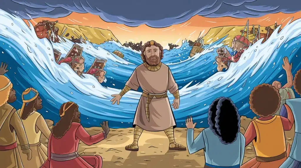 Story of the Israelites Crossing the Red Sea 3 Story of the Israelites Crossing the Red Sea 1