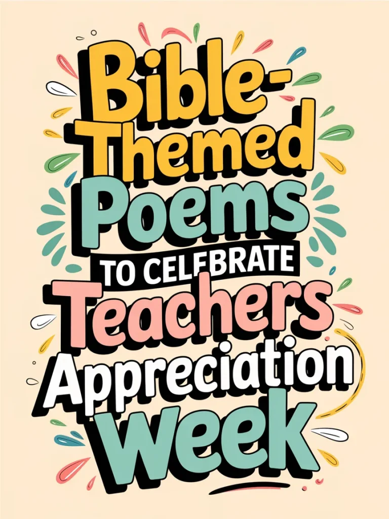 12 Bible-themed Poems to Celebrate Teachers Appreciation Week 1 Poems to Celebrate Teachers Appreciation Week 1