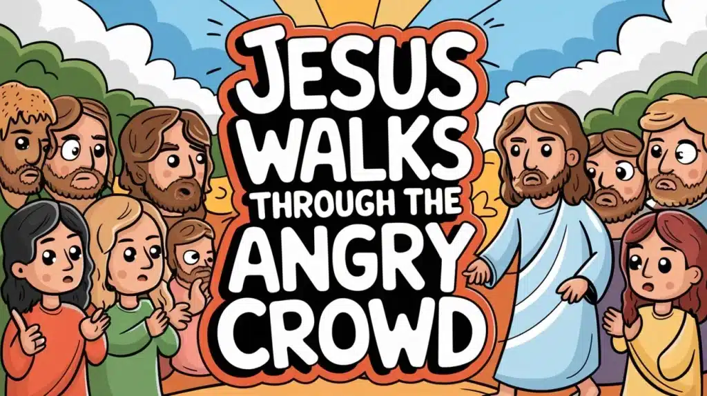 Jesus Walks Through the Angry Crowd - Luke 4:30 3 Jesus Walks Through the Angry Crowd