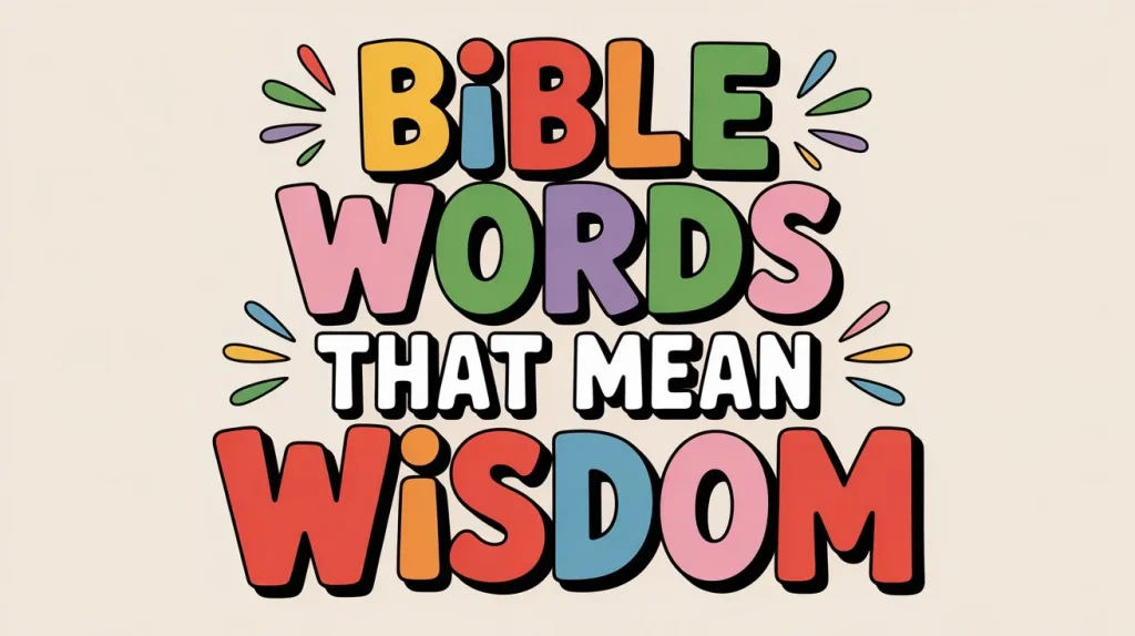 Bible Words That Mean Wisdom