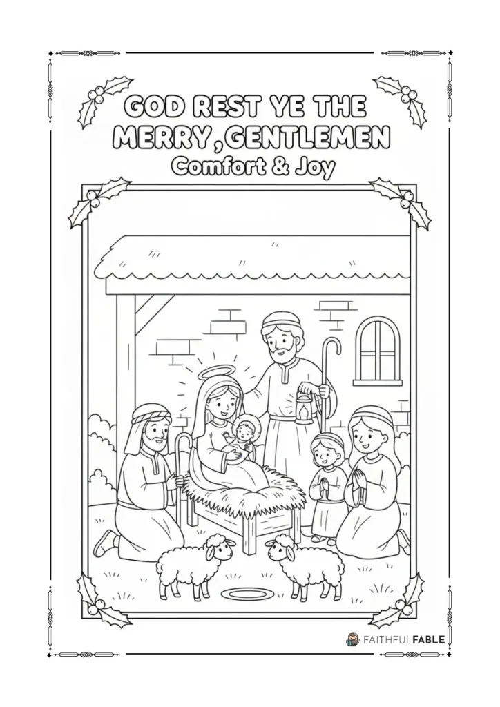 12 Free Christmas Carol Coloring Pages 13 1
