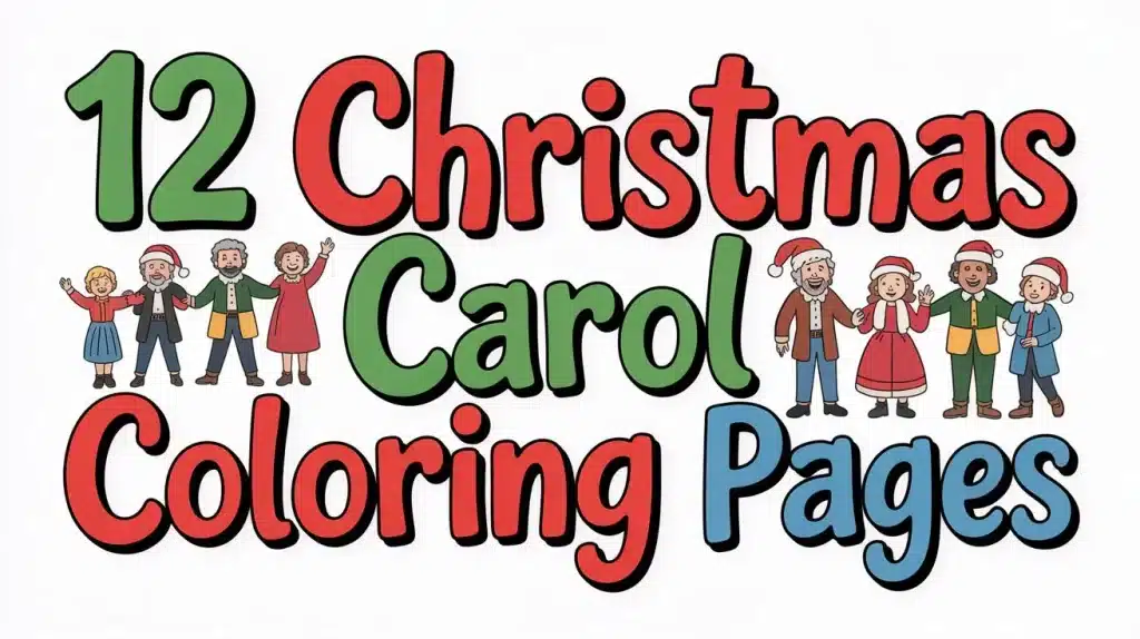 12 Free Christmas Carol Coloring Pages 1 12 Free Christmas Carol Coloring Pages