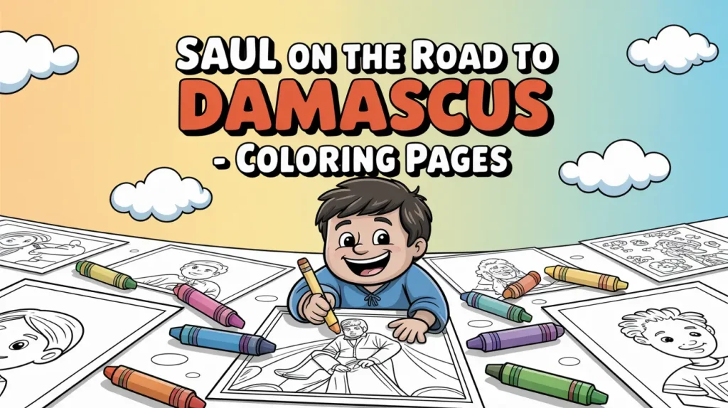 5 Saul on the Road to Damascus - Coloring Pages 1 Saul on the Road to Damascus - Coloring Pages